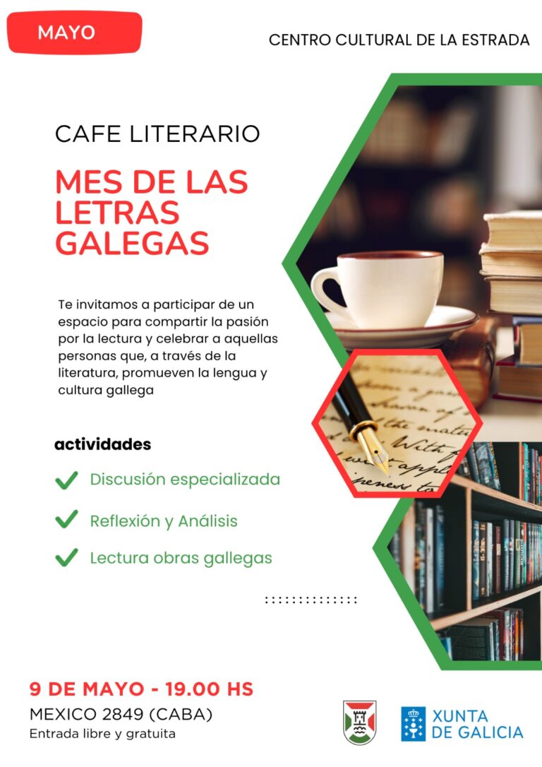 Café Literario en homenaje al Mes de las Letras Gallegas