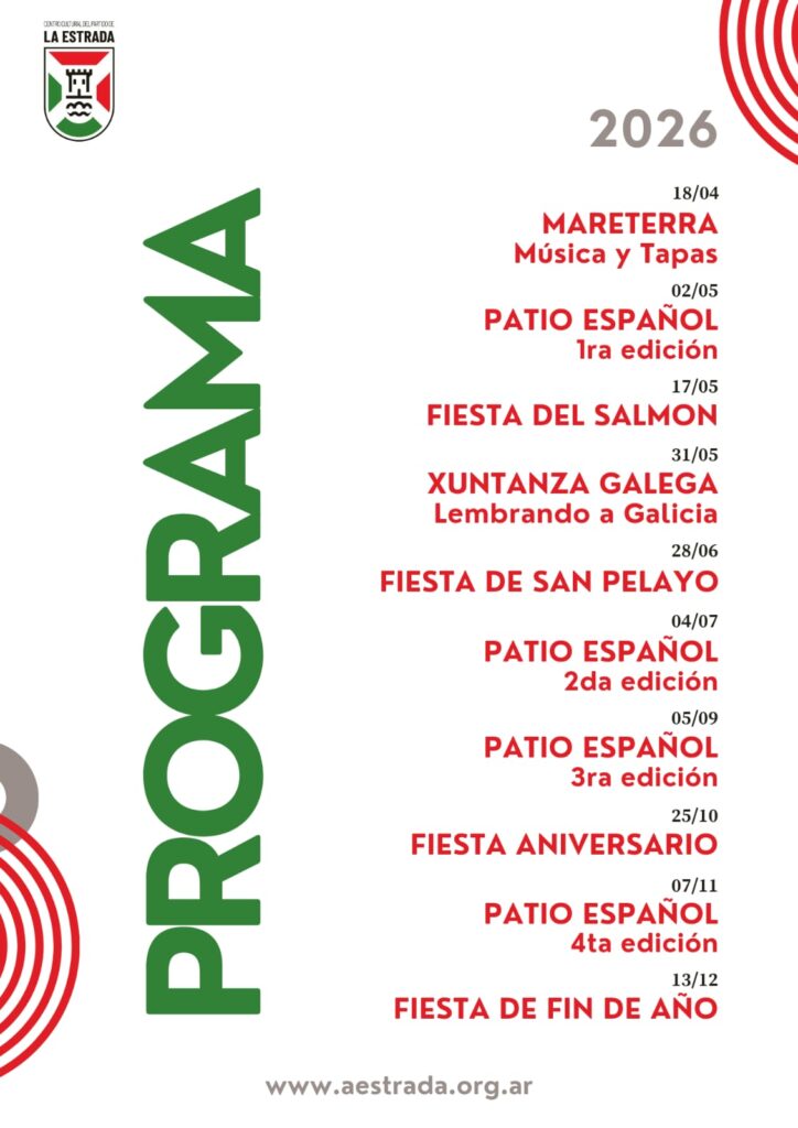 Calendario de actividades 2026